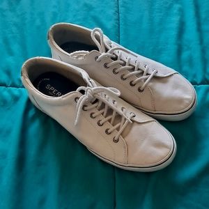 White Sperry Canvas Shoes